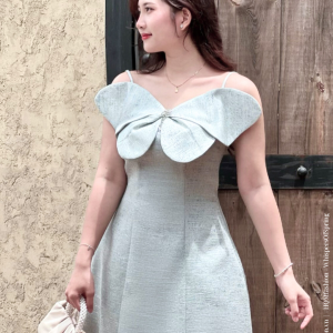 Đầm Dự Tiệc Hai Dây Cao Cấp – Isla Dress | Nét Nữ Tính Tự Nhiên Với Cánh Bướm Nổi Bật