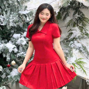 Mira Pleat Dress - HQM8024