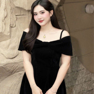Velvet Grace Dress - HQM8040