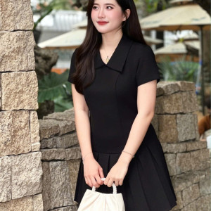 Mira Pleat Dress - HQM8024