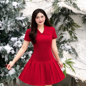 Mira Pleat Dress - HQM8024