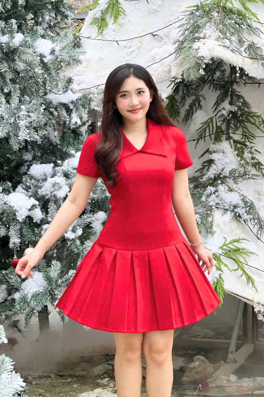 Mira Pleat Dress - HQM8024