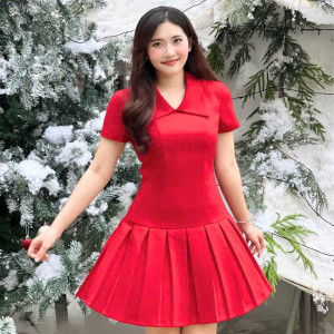 Mira Pleat Dress - HQM8024