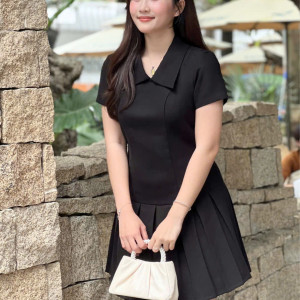 Mira Pleat Dress - HQM8024