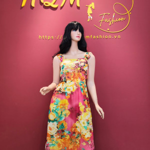 Đầm Maxi Cổ Vuông Thướt Tha Nữ Tính