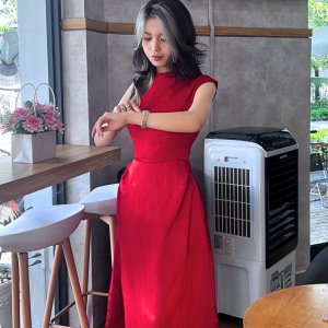 Đầm Lụa Cổ Kín Vai Gấp - Selene Luxe l Tinh Tế Thanh Lịch, Tôn Dáng Nhẹ Nhàng