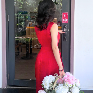 Đầm Lụa Cổ Kín Vai Gấp - Selene Luxe l Tinh Tế Thanh Lịch, Tôn Dáng Nhẹ Nhàng