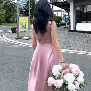 Đầm Lụa Cổ Kín Vai Gấp - Selene Luxe l Tinh Tế Thanh Lịch, Tôn Dáng Nhẹ Nhàng
