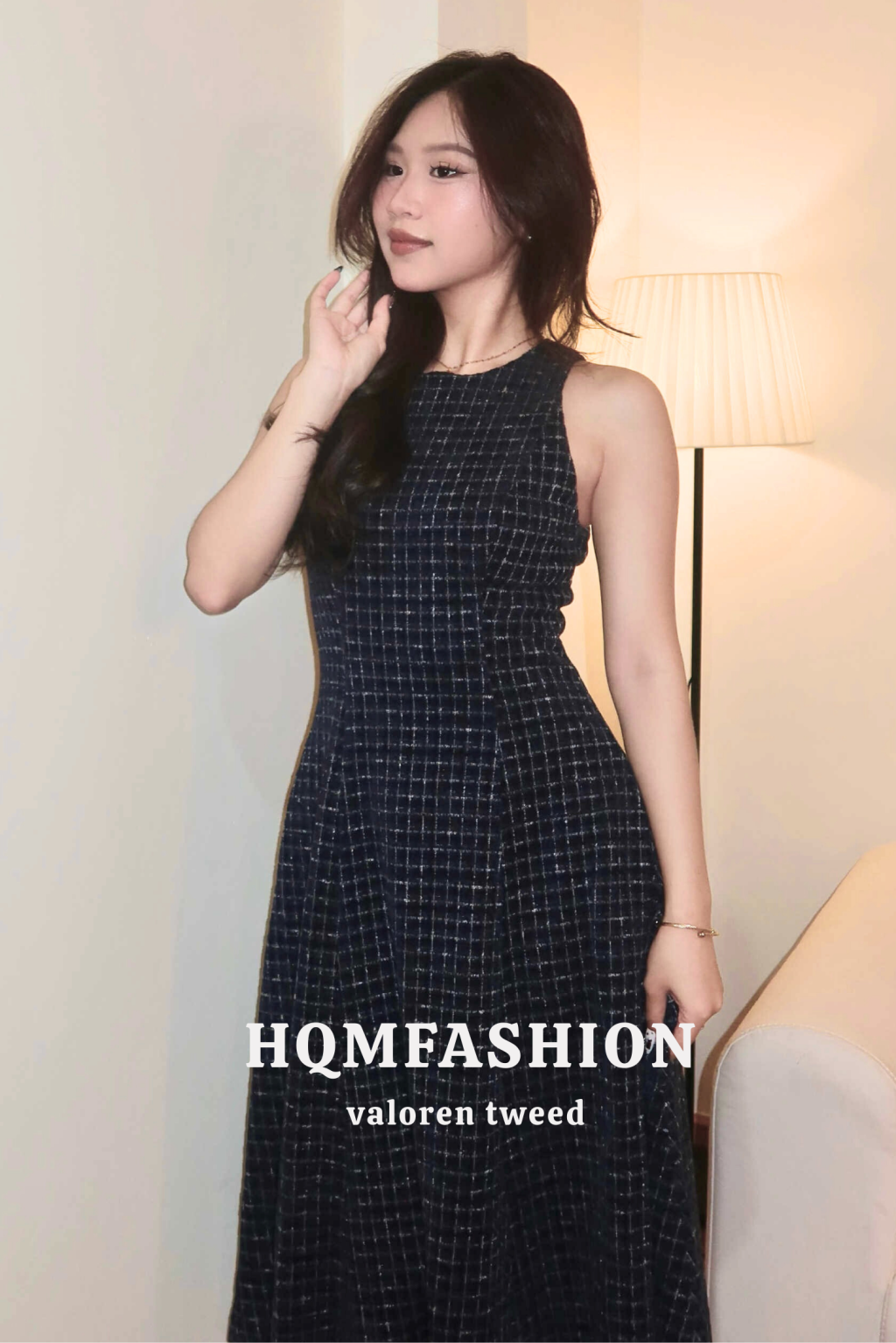 Đầm Dáng A Cổ Tròn - Valoren Tweed l Dáng Gọn Gàng, Form Sang Trọng, Thanh Lịch Với Tweed Cao Cấp