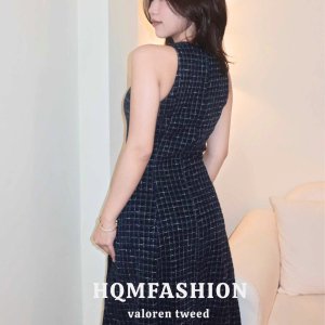 Đầm Dáng A Cổ Tròn - Valoren Tweed l Dáng Gọn Gàng, Form Sang Trọng, Thanh Lịch Với Tweed Cao Cấp