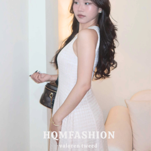 Đầm Dáng A Cổ Tròn - Valoren Tweed l Dáng Gọn Gàng, Form Sang Trọng, Thanh Lịch Với Tweed Cao Cấp