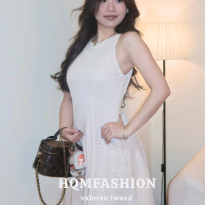 Đầm Dáng A Cổ Tròn - Valoren Tweed l Dáng Gọn Gàng, Form Sang Trọng, Thanh Lịch Với Tweed Cao Cấp