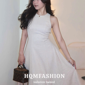 Đầm Dáng A Cổ Tròn - Valoren Tweed l Dáng Gọn Gàng, Form Sang Trọng, Thanh Lịch Với Tweed Cao Cấp